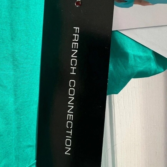 French Connection New Women's Puff Sleeve Maxi Dress Green Sz XS NWT - Picture 6 of 6